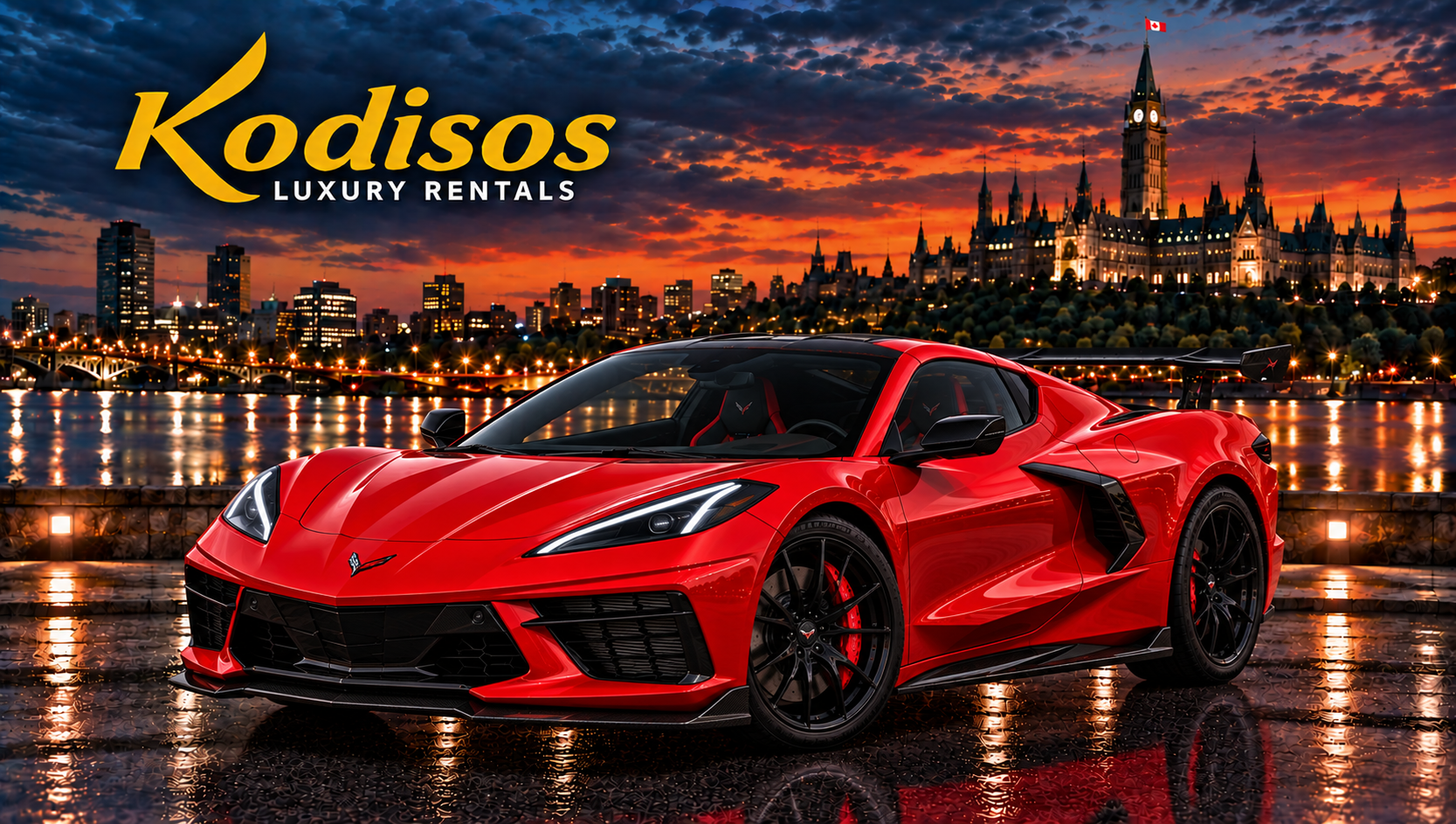 Torch Red Corvette C8